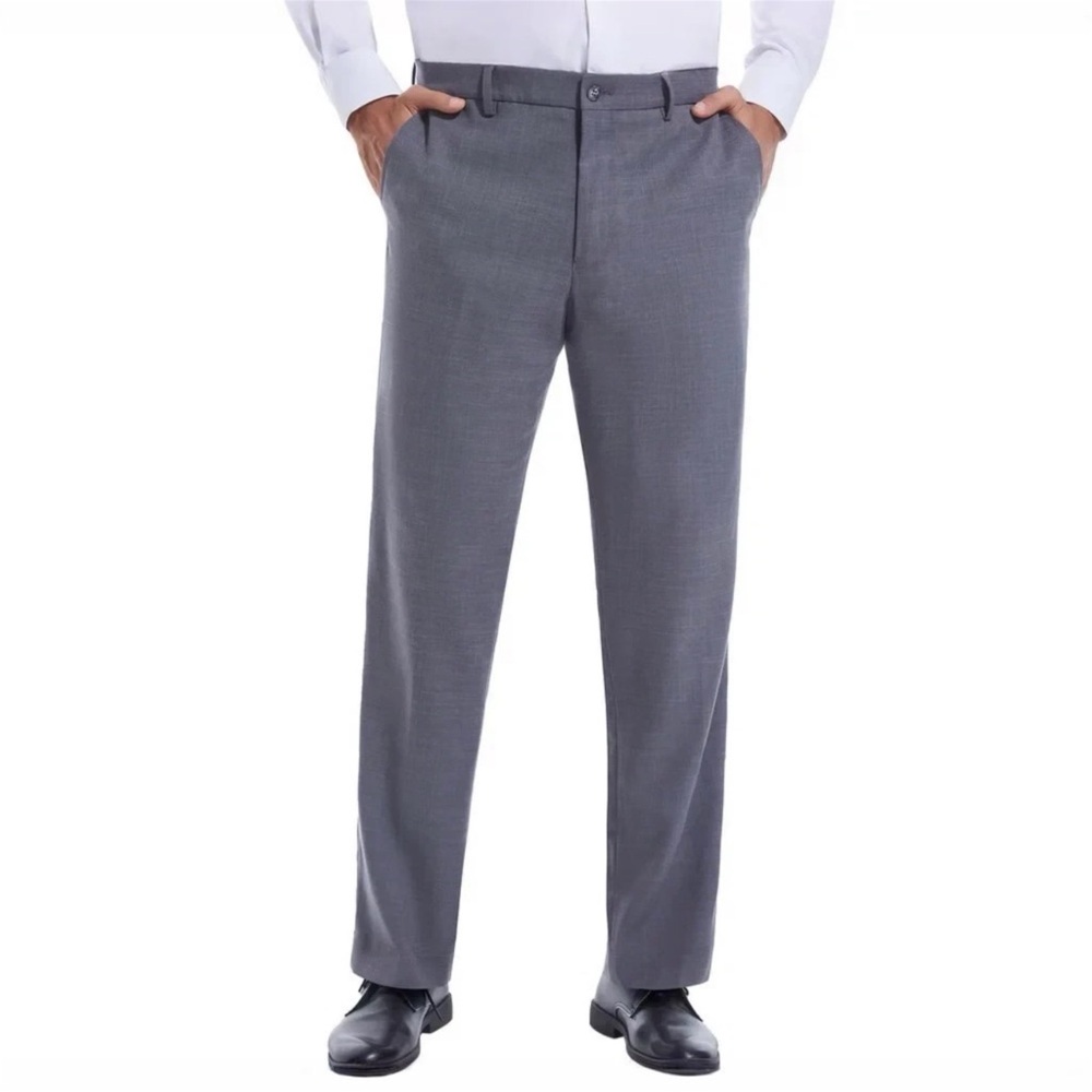 NWT Duchamp Gray Stretch Waistband Pants 34x34